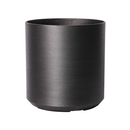 Dark Grey Metallic Look Cylinder Planter (28cm)