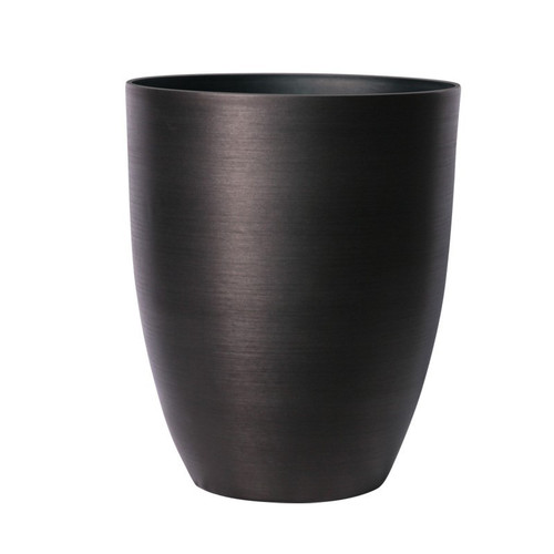 Dark Grey Metallic Look Plastic Planter (42.5cm)