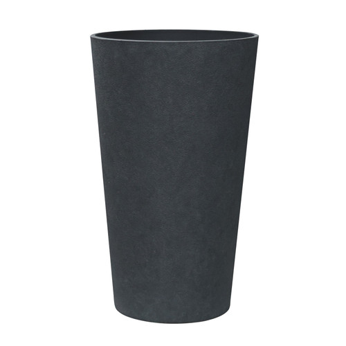 Charcoal Black Aged Effect Tall Plastic Planter (62cm)