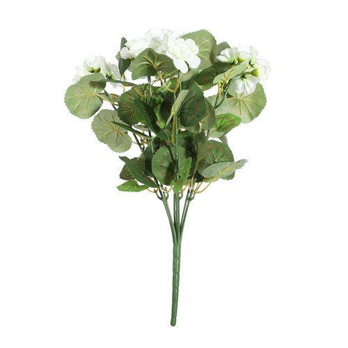 Essentials Cream Geranium Bush- 7 Stems (40cm)