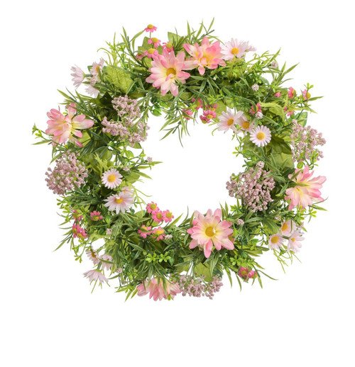 Pink Daisy Wreath (38cm)