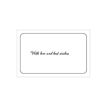 Black \'With Love\' Card (Small)