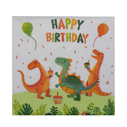 Dino Birthday Party Paper Napkins