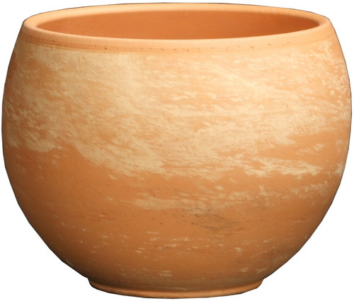 Marbled Natural Terracotta Sphere Pot (27.5cm H)