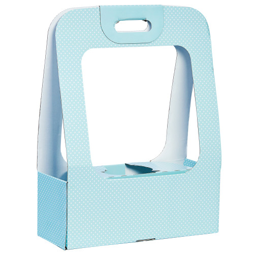 Mint Polka Dot 1/2 Plant Carrier (Large)