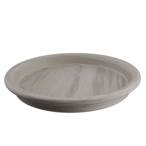 Basalt Umbra Natural Terracotta Saucer (32cm Dia)