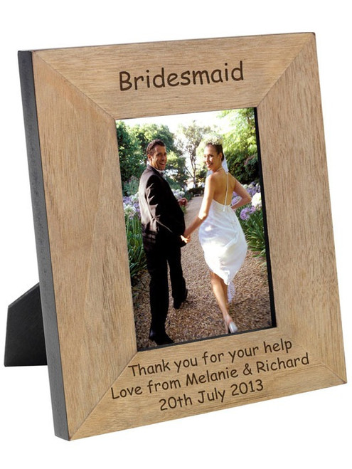 Personalised Bridesmaid Wooden Photo Frame (6 x 4)