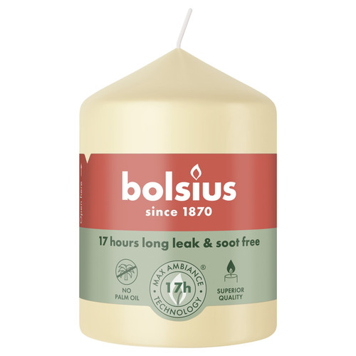 Bolsius Beige Essentials Pillar Candle (80mm)