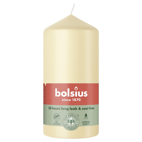 Bolsius Beige Essentials Pillar Candle (120mm)