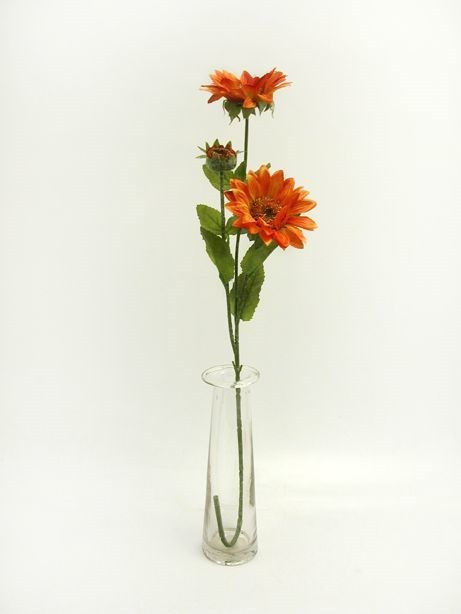 Orange Sunflower Susan Spray (64cm)