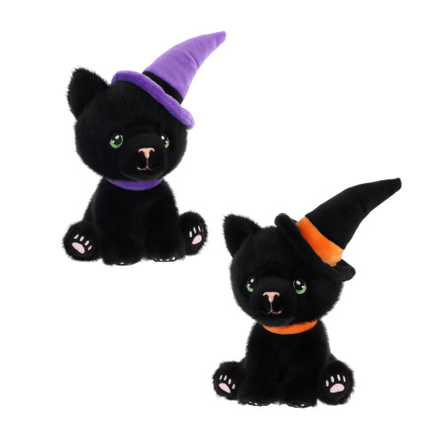 Black Cat with Witches Hat (15cm) (Assorted Designs)