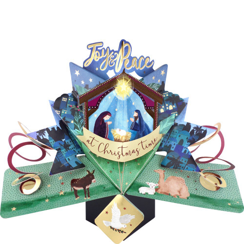 3D Pop Up Card by Second Nature - Traditional Christmas Nativity