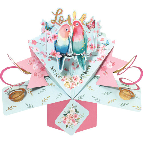 3D Pop Up Card by Second Nature - Love Birds