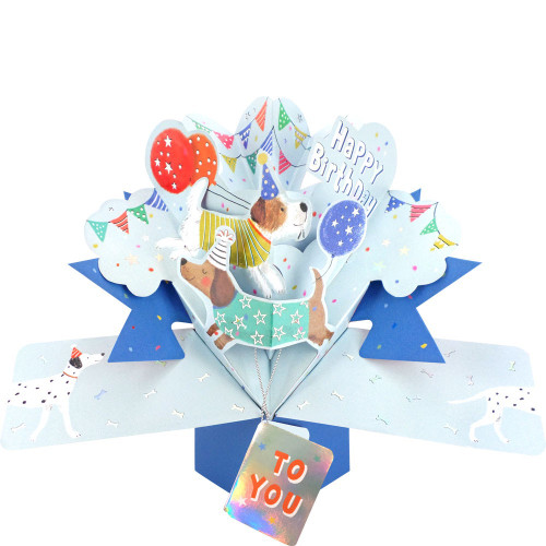 3D Pop Up Card by Second Nature - Birthday Dogs