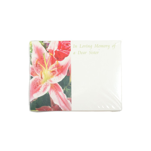 Dear Sister In Loving Memory Florist Cards (Pk 50)