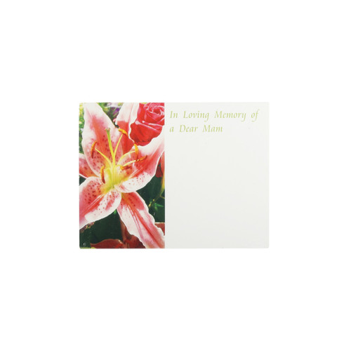 In Loving Memory Dear Mam Florist Card (Pack of 50)