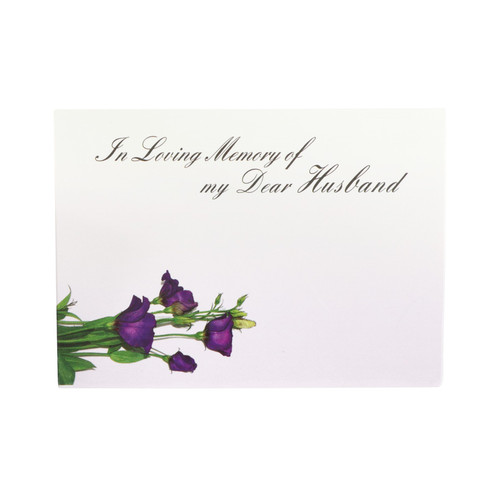 Purple In Loving Memory Dear Sister Florist Card (Pack of 6)