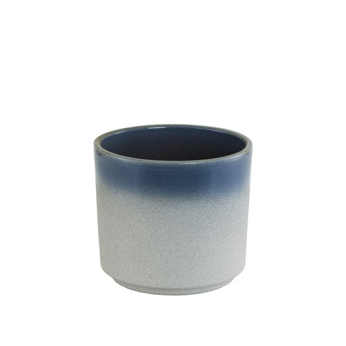 Grey/Navy Ceramic Plant Pot (10cm)