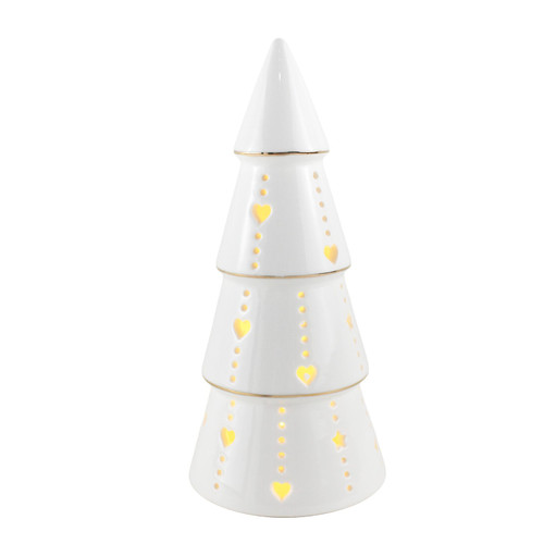 White Ceramic Tree Ornament (18cm)