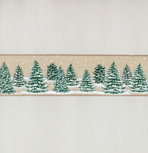 Snowy Winter Forest Ribbon (63mm x 9.1m)