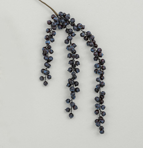 Blue Hanging Berry Spray Pick (94cm)