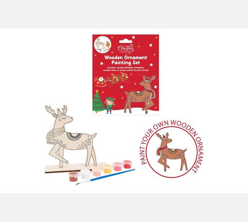Reindeer Wooden Ornament Painting Set 