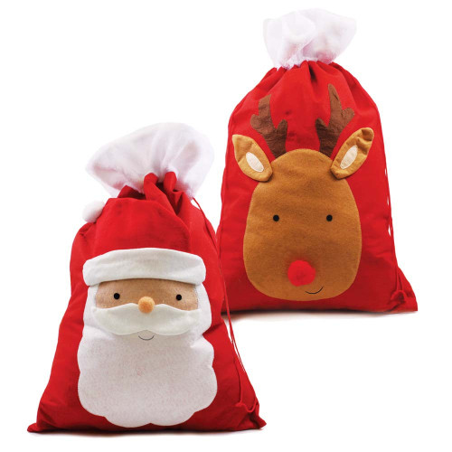 Plush Christmas Felt Pom-Pom Nose Sack (Assorted)