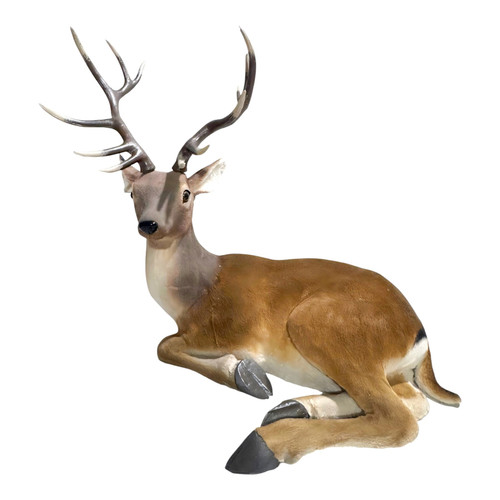 Resting Realistic Stag Figure Decoration (105cm W)