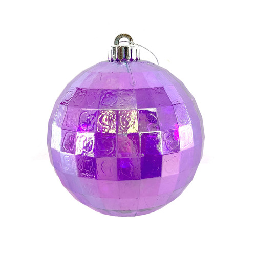 Purple Disco Ball Bauble (12cm)