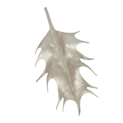 Champagne Holly Leaf Decoration (30cm)