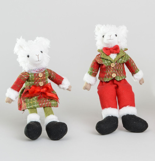 Red Dressed Sitting Llama Decorative Figure (36cm) (Assorted)