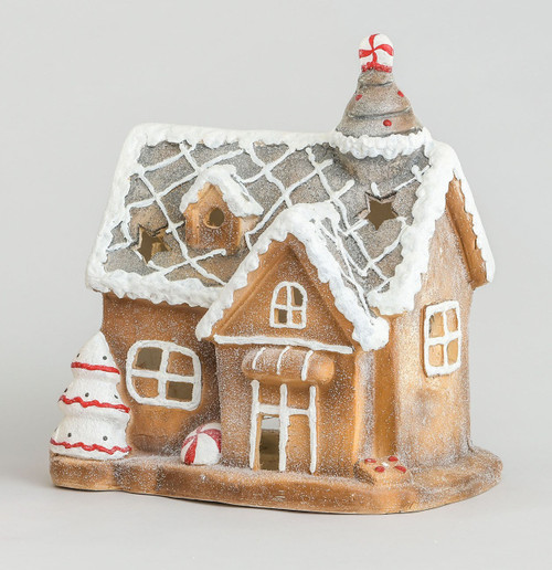 Brown Resin Gingerbread House Ornament (35cm)