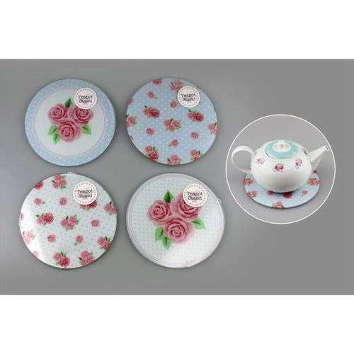 Afternoon Tea Trivet teapot Stand 20cm 4 Designs (Assorted Designs)