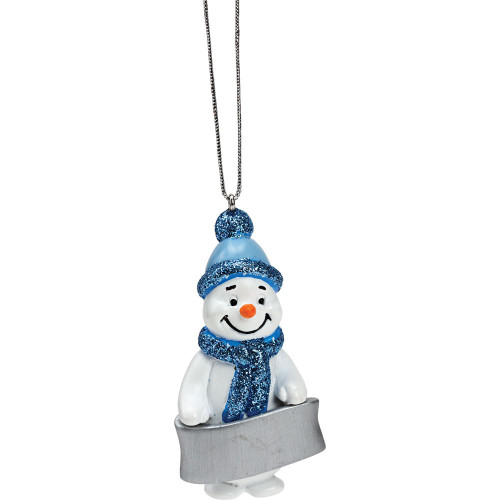 Suki - Personalisable Christmas Decoration - Blue Snowman
