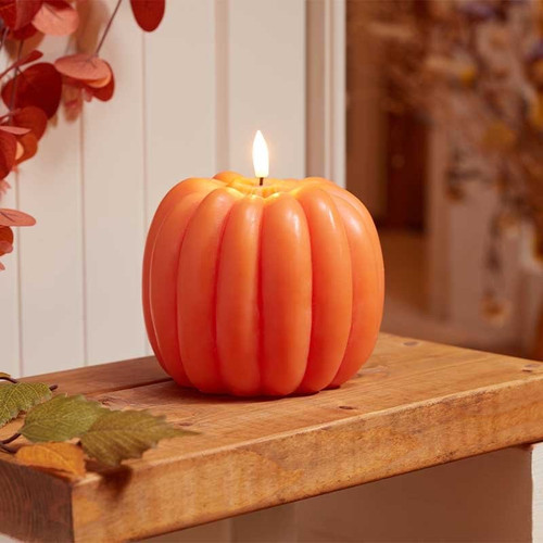 Pumpkin LED Candle (14cm)