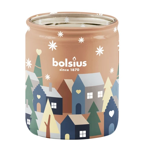 Bolsius True Glow Silent Night Fragranced Candle in Decorated Jar (8.2cm)