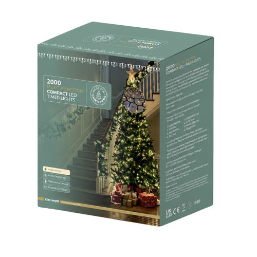 Warm White LED String Lights Twinkle Effect (2000 Lights) (45m L)