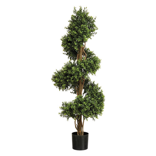 Green Boxwood Spiral Tree Potted Plant - (2412 Leaves) (152cm H)