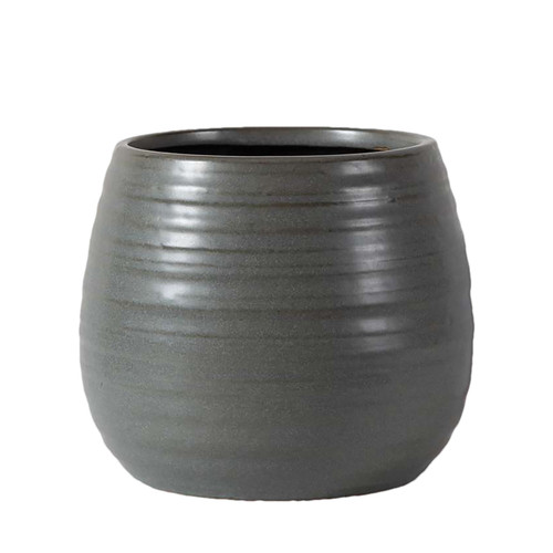 Grey Hortus Smooth Curved Pot (14cm)