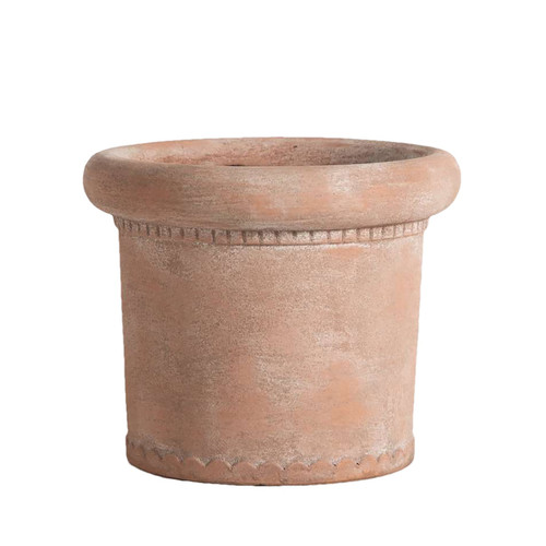 Terracotta Washed Roll Top Pot (16.5cm)