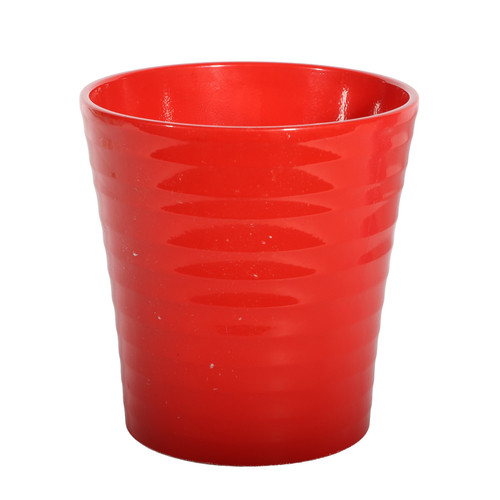 Red Ribbed Pot Cover (13cm)