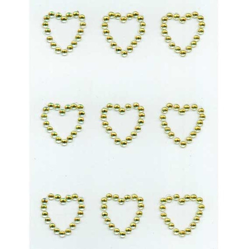 Gold Heart Gem Stickers Gold Heart Gem Stickers
