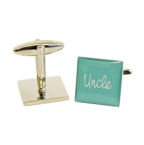 Uncle Teal Square Cufflinks