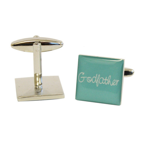 Godfather Teal Square Cufflinks