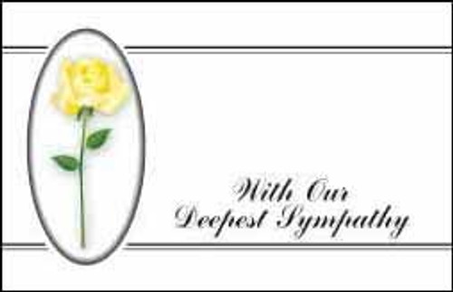Yellow Rose-With Our Deepest Sympathy Yellow Rose-With Our Deepest Sympathy