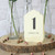 Ivory Table Numbers with Gold Glitter