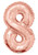 34"  Number Balloon - 8 - Rose Gold