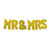 Balloon Bouquet Mr & Mrs - Gold (34 Inch)