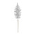 Silver Glitter Fern Leaf 