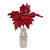 Medium Velvet Burgundy Poinsettia Pick